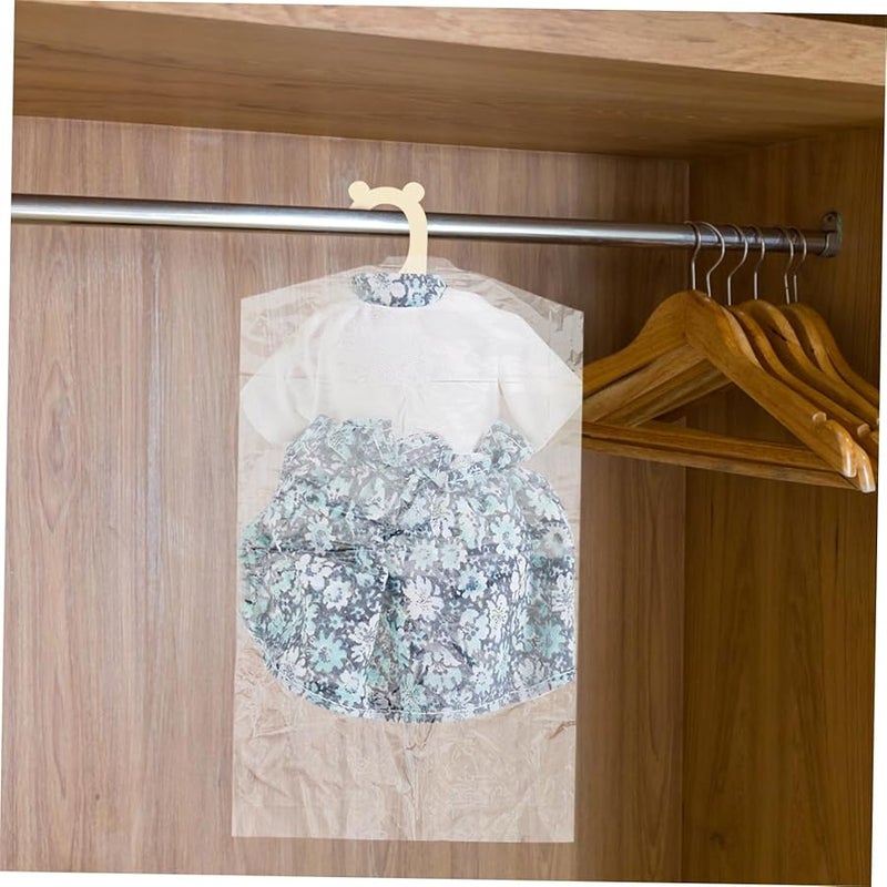 GLEAVI 60 قطعة أغطية ملابس بلاستيكية لتخزين الملابس أكياس تنظيف جاف مضادة للغبار - Image 3